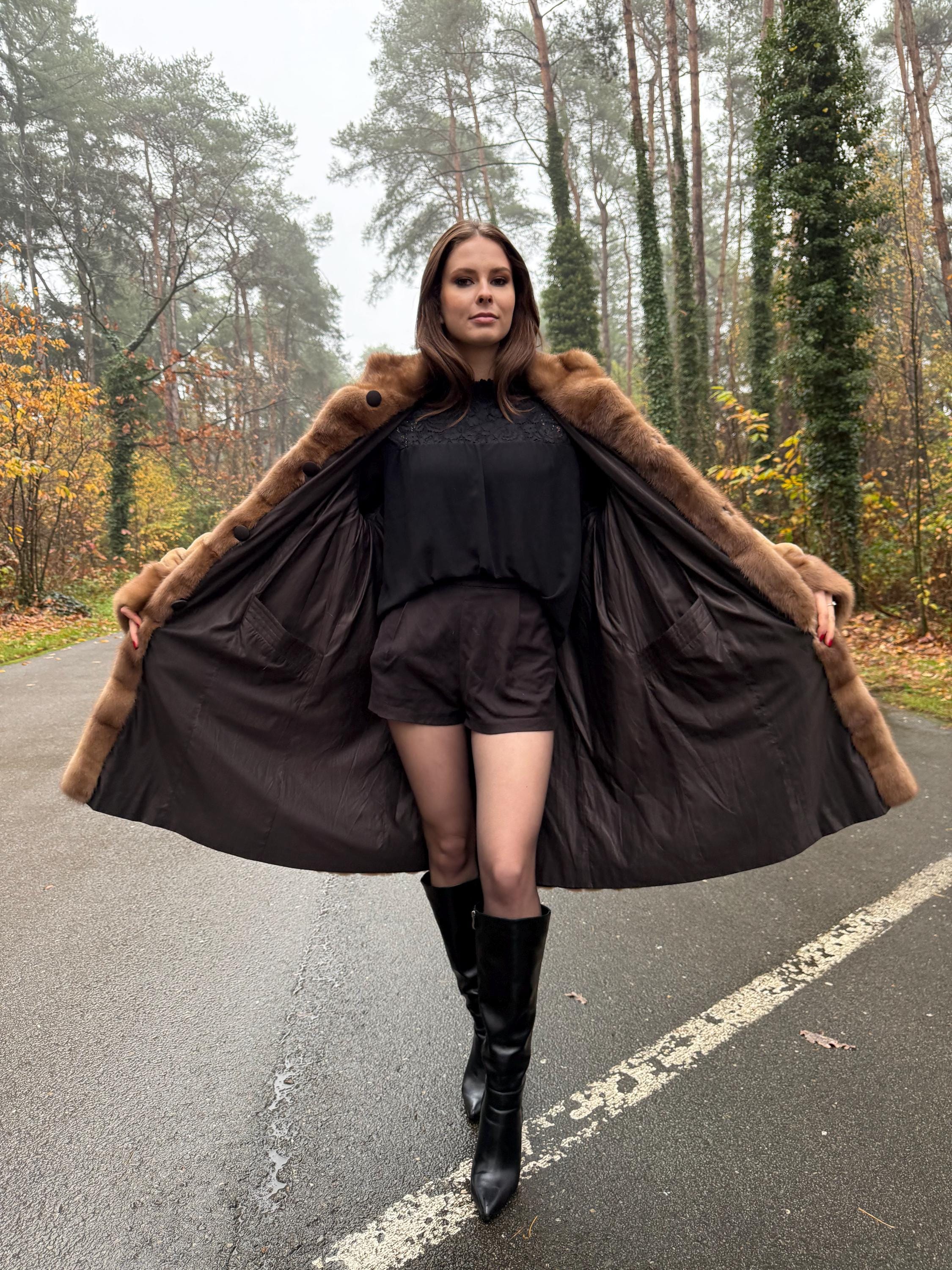 Double Sided Mink Coat, Large Size, Sheared Mink Fur, Mink Fur Coat, Real Fur Coat, Vintage Fur Coat, Women's Fur Coat, Designer Mink Coat