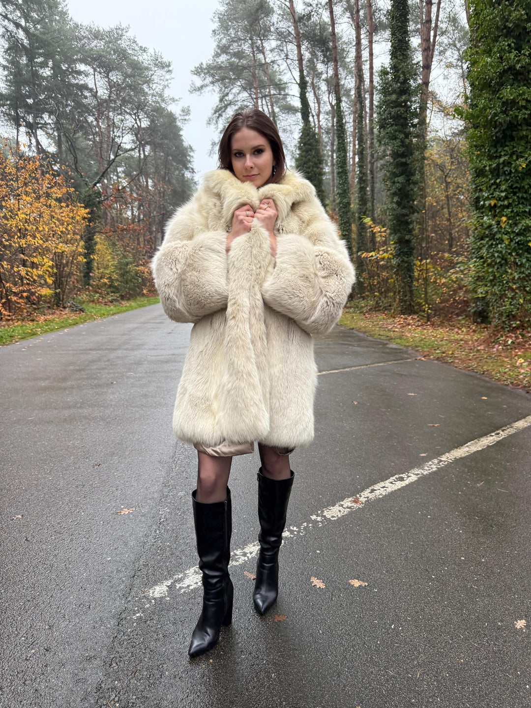 Arctic Fox Fur Coat, Large Size, Real White Fox Fur, Soft Fur Coat, Fox Fur Coat, Real Polar Fox Fur, Real Fur Coat, Fluffy Fox Fur Coat