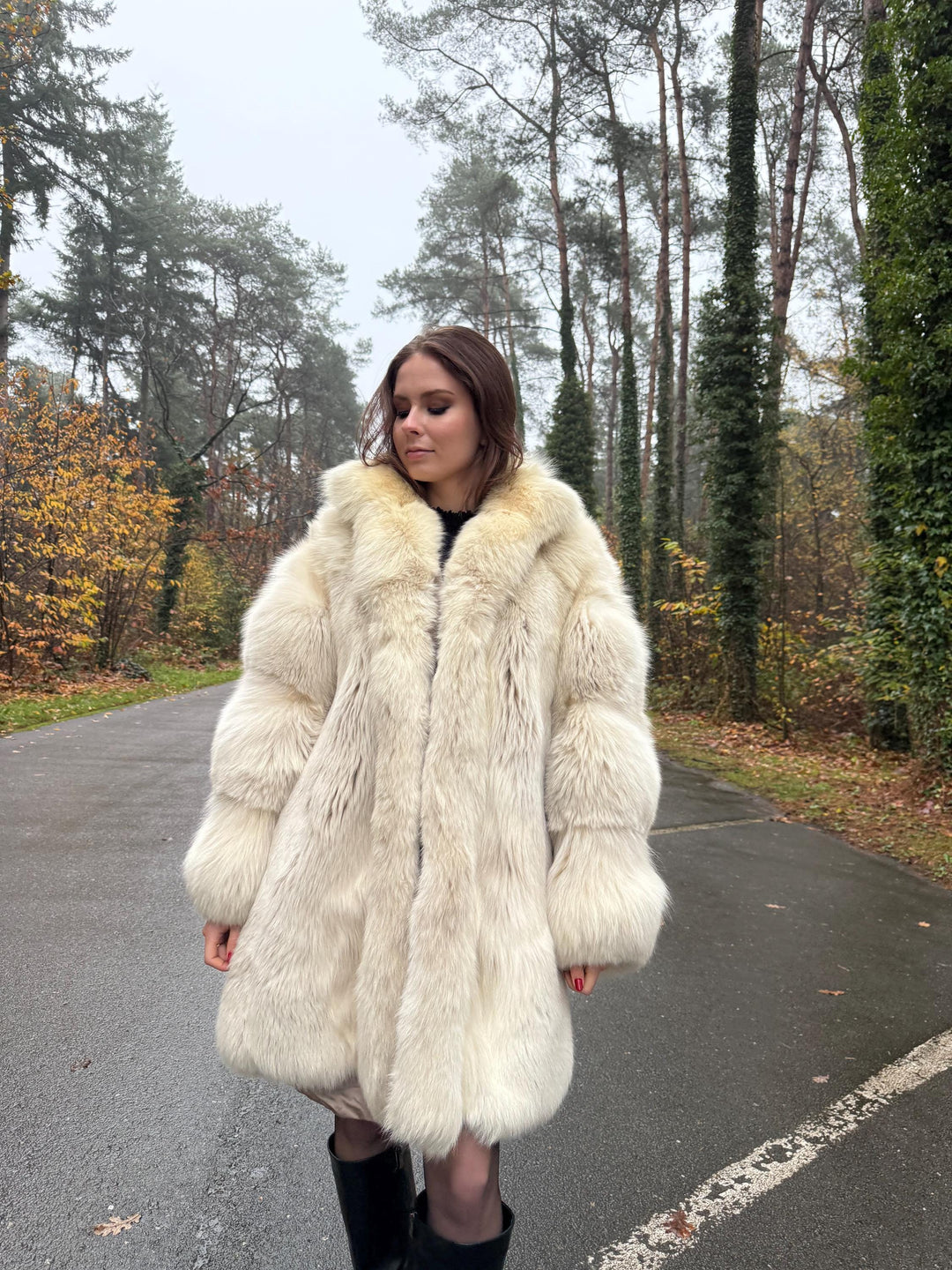 Arctic Fox Fur Coat, Large Size, Real White Fox Fur, Soft Fur Coat, Fox Fur Coat, Real Polar Fox Fur, Real Fur Coat, Fluffy Fox Fur Coat