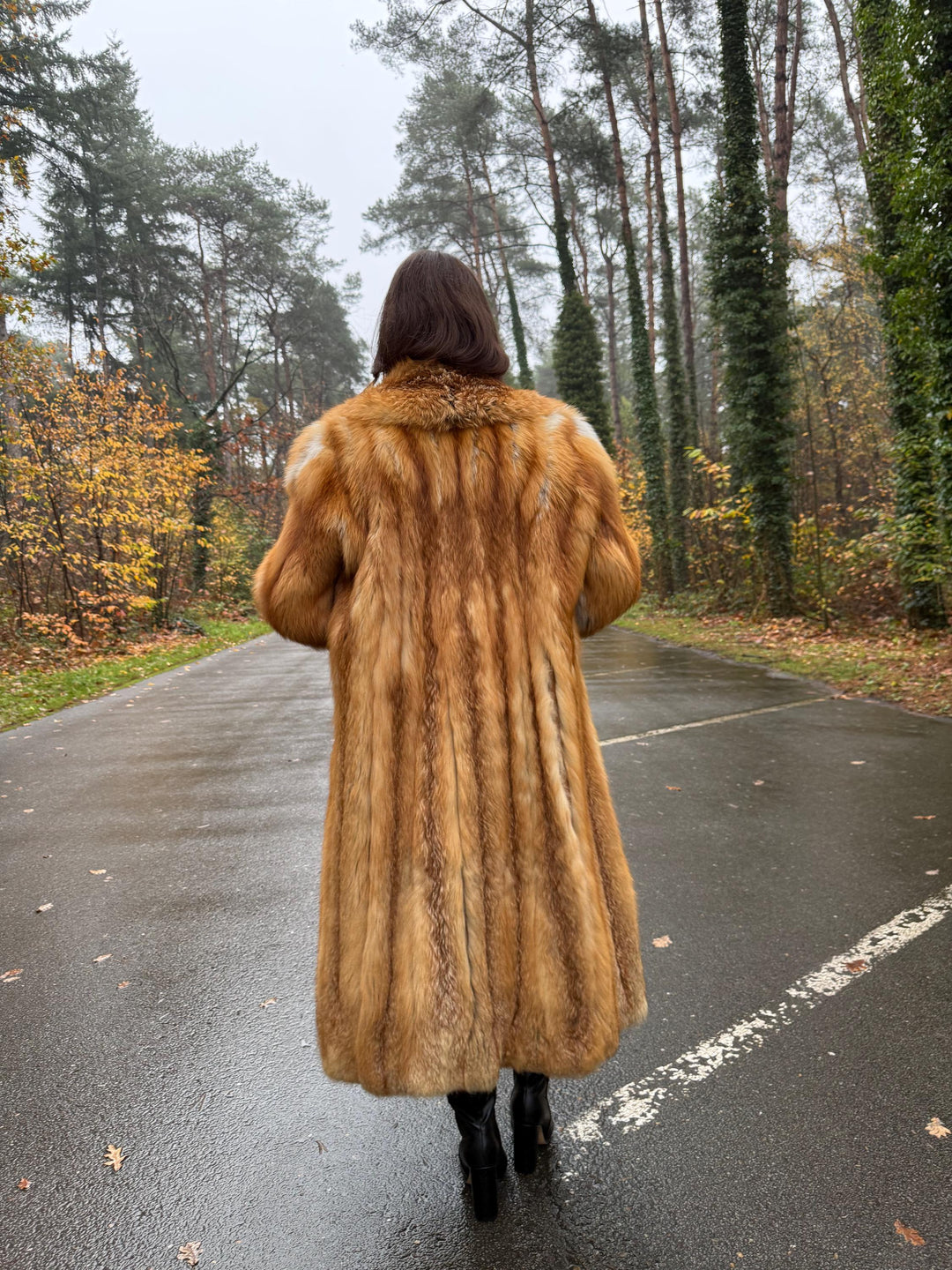 Canadian Red Fox Coat, Large Size, Real Red Fox Fur, Long Coat, Fox Fur Coat, Womens Fur Coat, Vintage Fur Coat, Red Fox Coat, Long Fur Coat