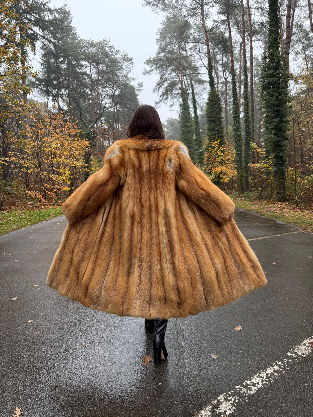 Canadian Red Fox Coat, Large Size, Real Red Fox Fur, Long Coat, Fox Fur Coat, Womens Fur Coat, Vintage Fur Coat, Red Fox Coat, Long Fur Coat