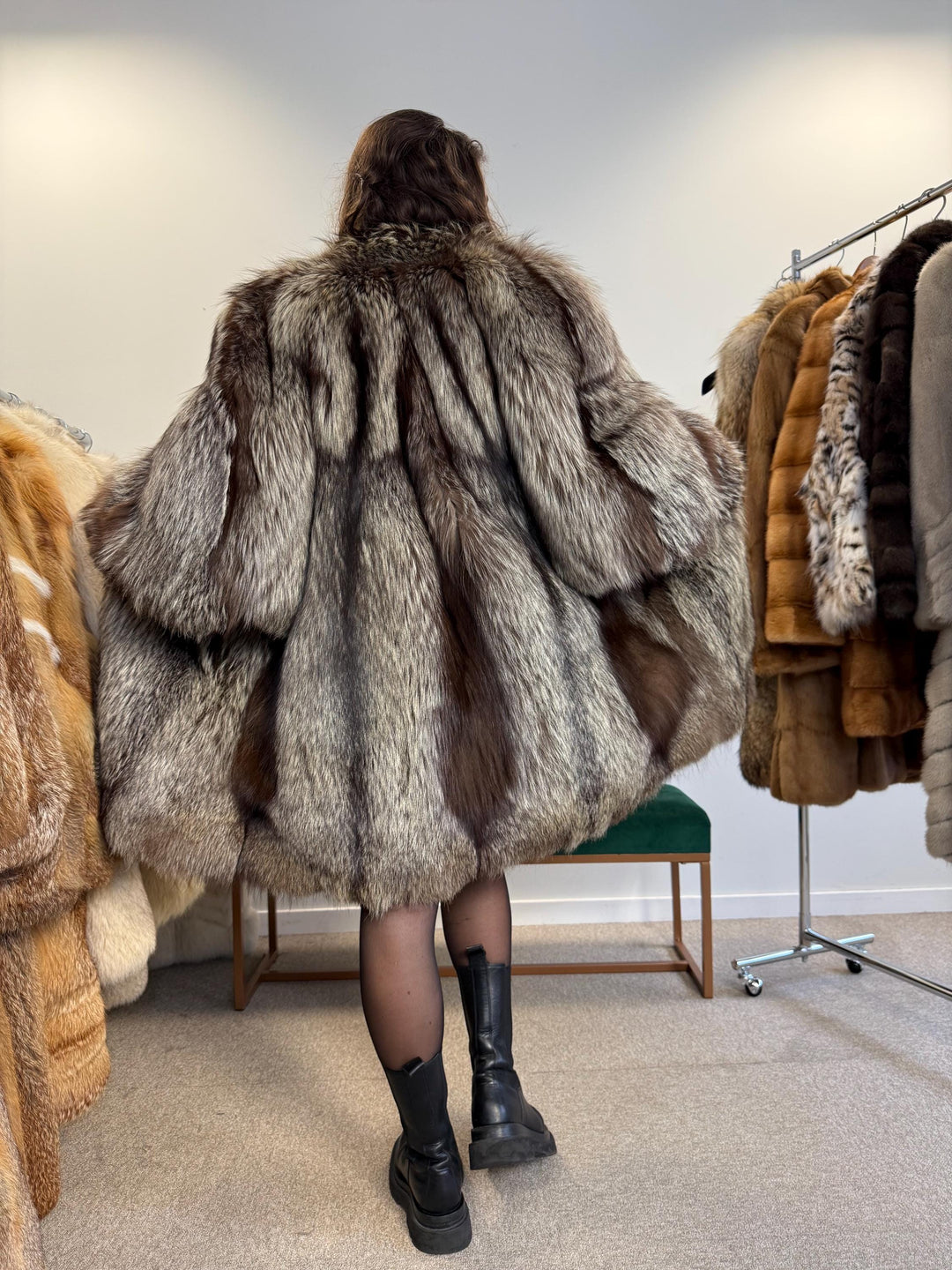 Silver Fox Fur Coat, Large Size, Soft Fox Fur Coat, Fluffy Fur Coat, Vintage Fur Coat, Real Fox Fur Coat, Women's Fox Fur Coat, Fox Fur Coat