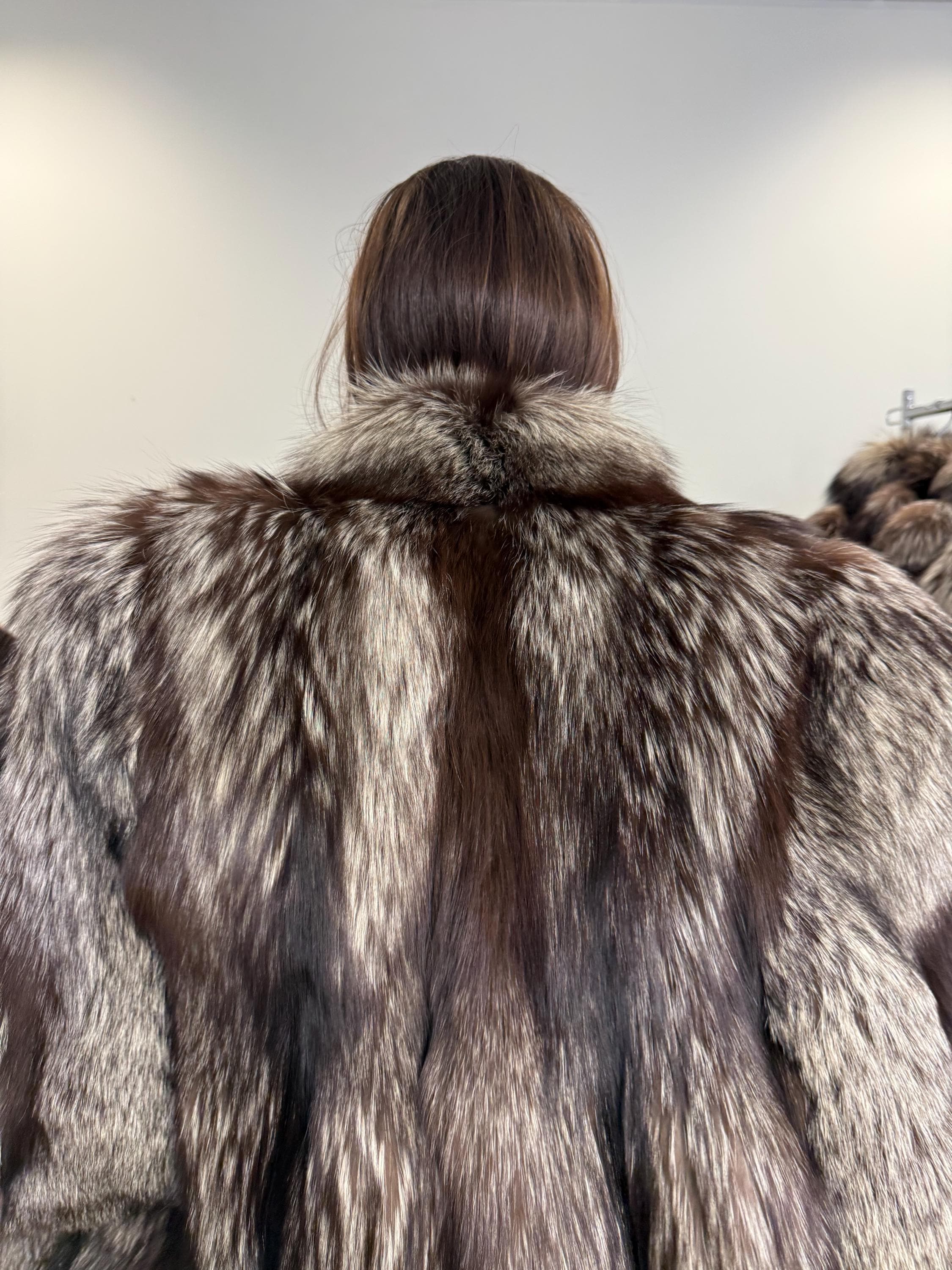 Fluffy Silver Fox Coat, Large Size, Real Fur Coat, Vintage Fox Fur, Silver Fox Fur Coat, Womens Fur Coat, Real Fox, Nordic Fox, Elegant Coat