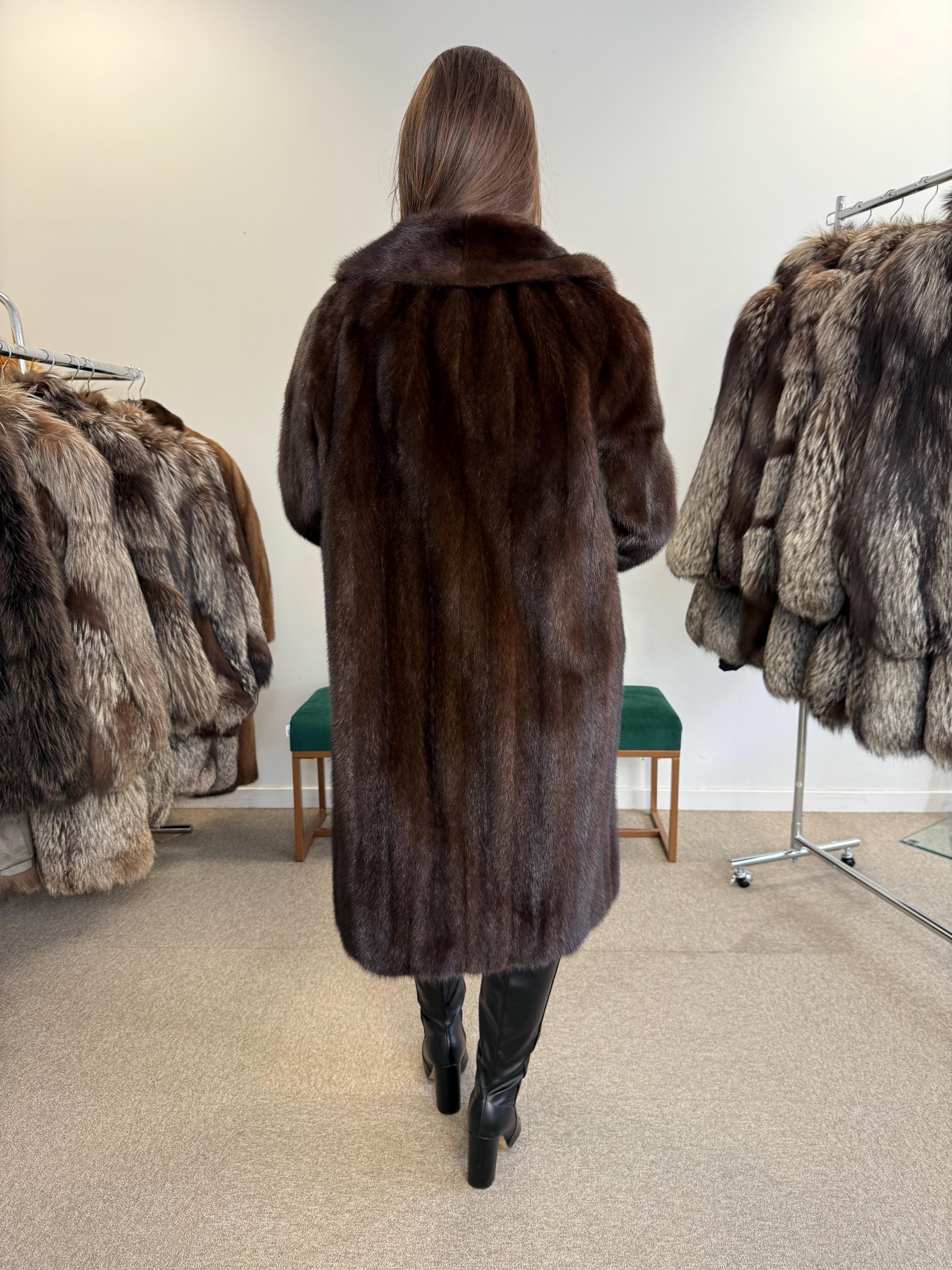 Mink Fur Coat, L/XL Size, Natural Brown Mink Coat, Real Fur Coat, Fur Coats, Brown Mink Coat, Long Mink Coat, Women's Fur Coat, Mink Coat