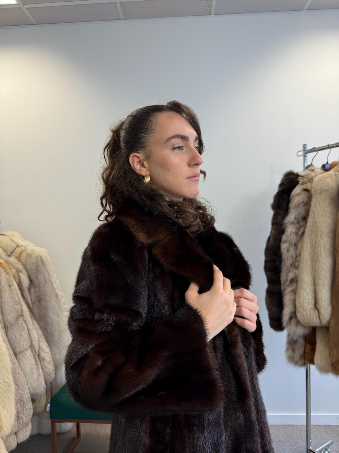 Brown Mink Fur Coat, Small Size, Vintage Fur Coat, Thick Mink Coat, Real Fur Coat, Mink Fur Coat, Brown Mink Coat, Womens Fur Coat, Mink Fur
