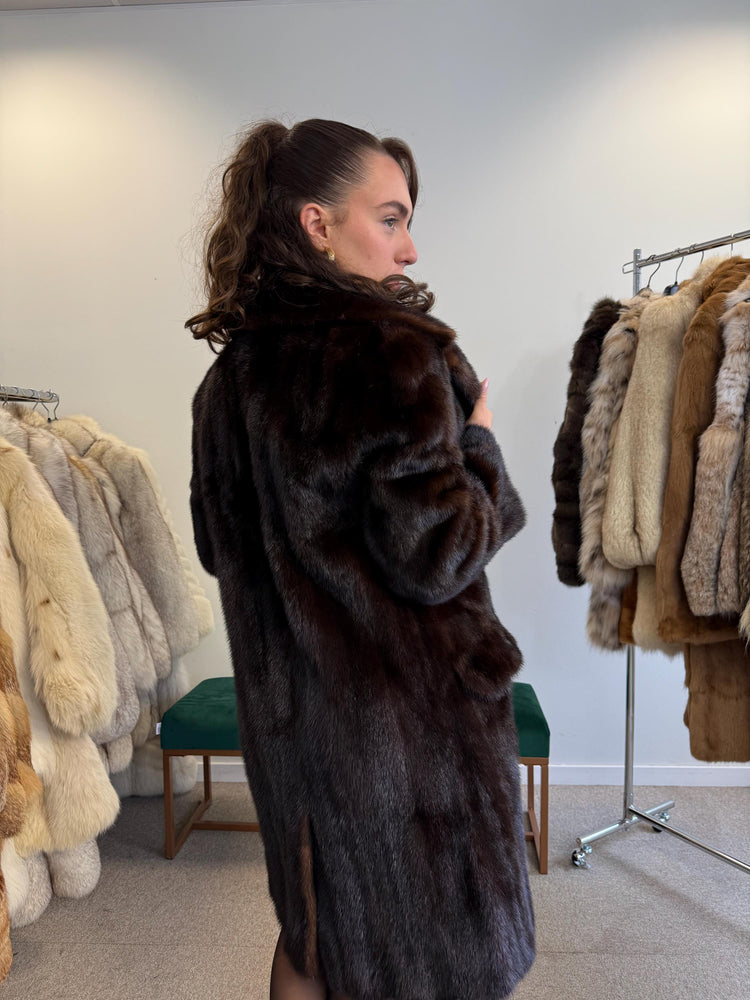 Brown Mink Fur Coat, Small Size, Vintage Fur Coat, Thick Mink Coat, Real Fur Coat, Mink Fur Coat, Brown Mink Coat, Womens Fur Coat, Mink Fur