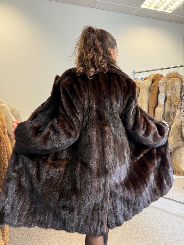 Brown Mink Fur Coat, Small Size, Vintage Fur Coat, Thick Mink Coat, Real Fur Coat, Mink Fur Coat, Brown Mink Coat, Womens Fur Coat, Mink Fur