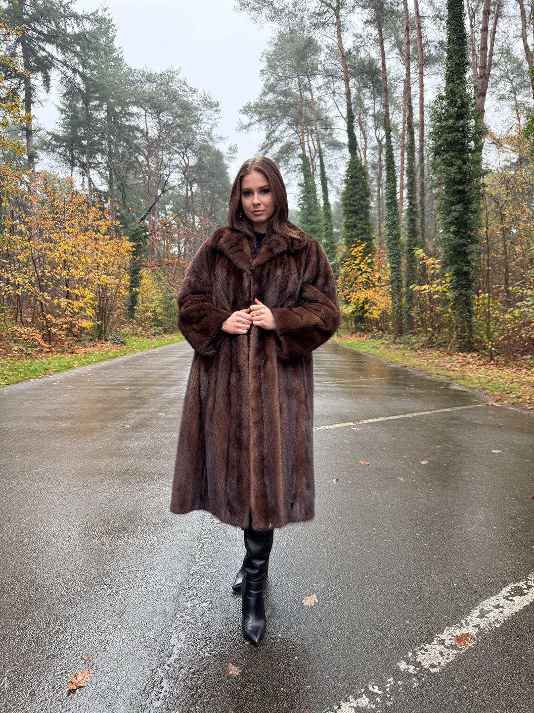 Saga Mink Fur Coat, L/XL Size, Brown Mink Coat, Vintage Fur Coat, Women's Fur Coat, Real Fur Coat, Saga Mink Coat, Thick Fur Coat, Long Coat