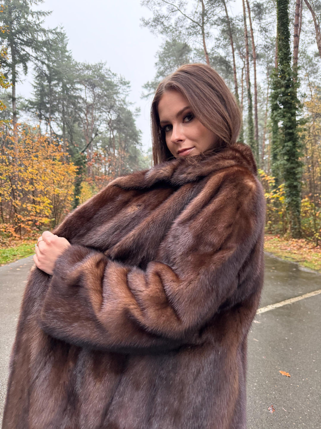 Saga Mink Fur Coat, L/XL Size, Brown Mink Coat, Vintage Fur Coat, Women's Fur Coat, Real Fur Coat, Saga Mink Coat, Thick Fur Coat, Long Coat
