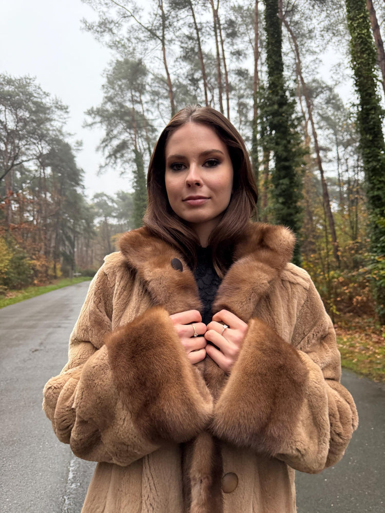 Double Sided Mink Coat, Large Size, Sheared Mink Fur, Mink Fur Coat, Real Fur Coat, Vintage Fur Coat, Women's Fur Coat, Designer Mink Coat