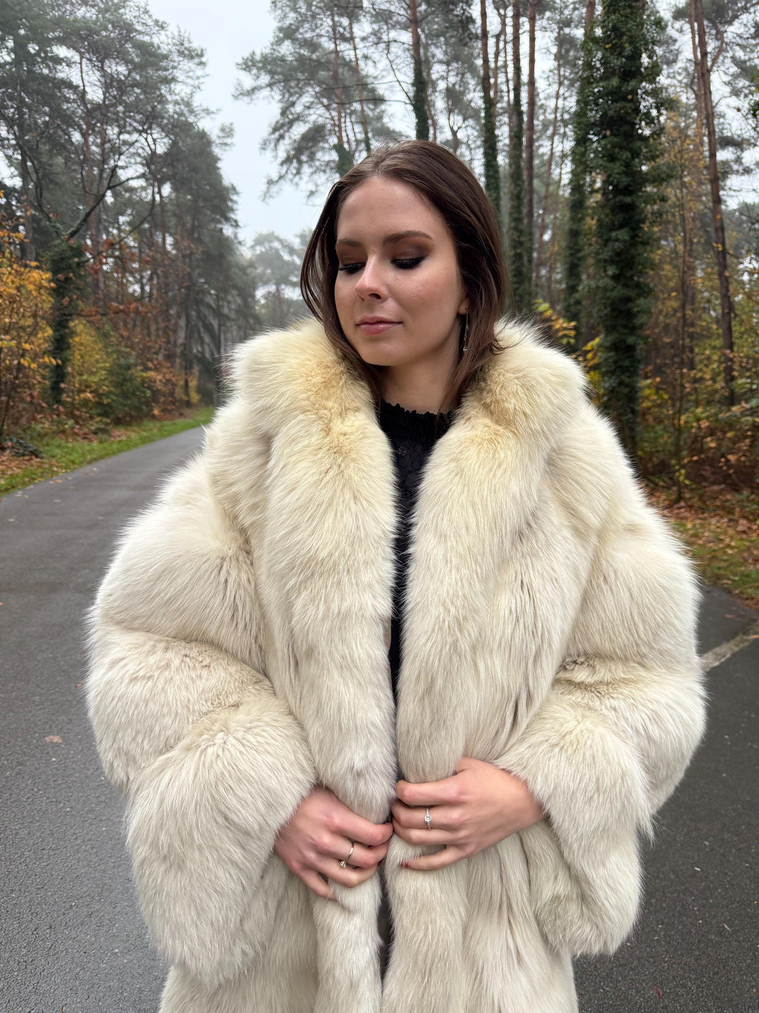 Arctic Fox Fur Coat, Large Size, Real White Fox Fur, Soft Fur Coat, Fox Fur Coat, Real Polar Fox Fur, Real Fur Coat, Fluffy Fox Fur Coat