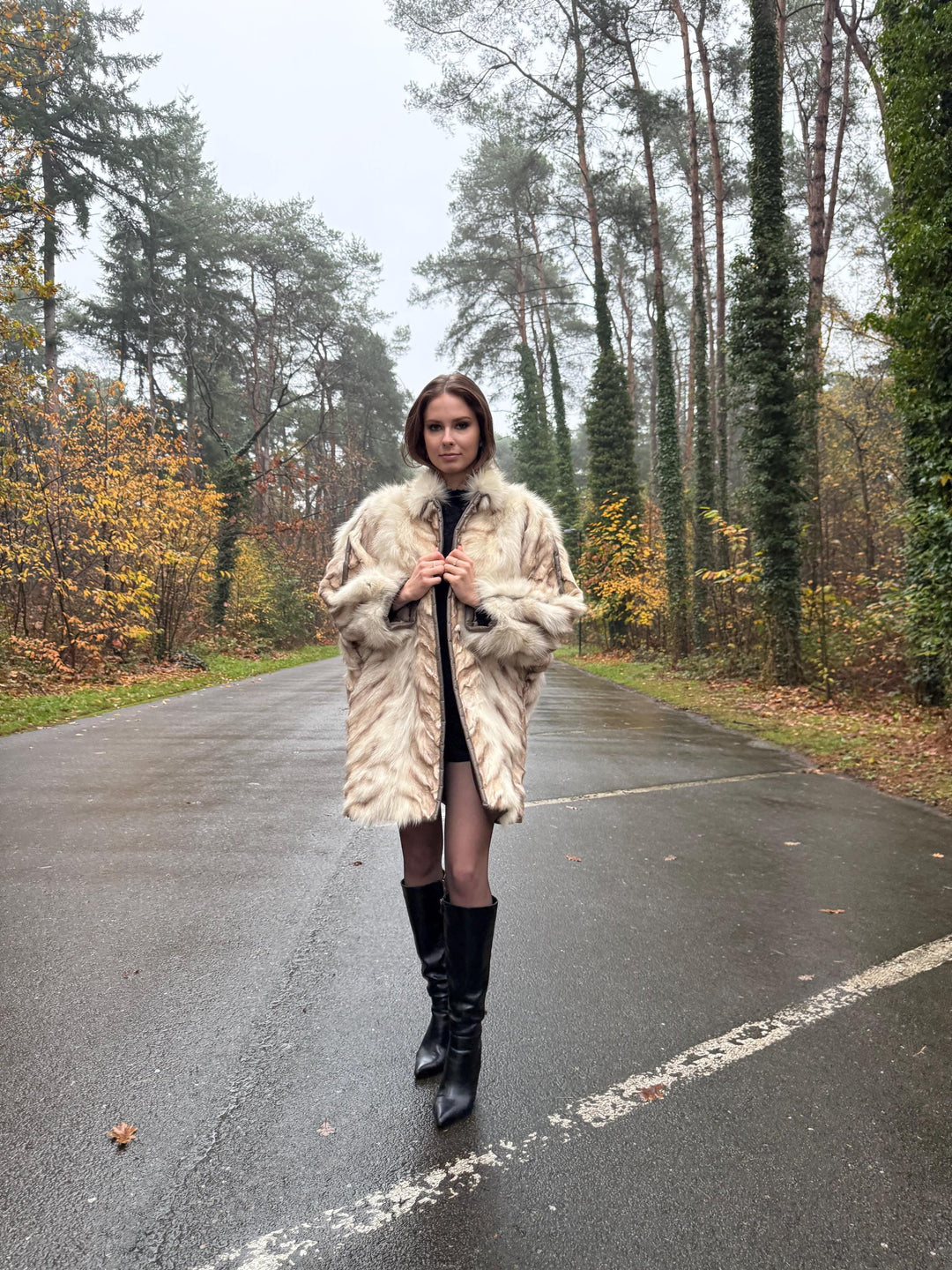 Cross Mink Fur Coat, XL Size, Mink Fur Coat, White Mink Coat, Women's Fur Coat, Vintage Fur Coat, Real Fur Coat, Cross Mink, White Mink Fur