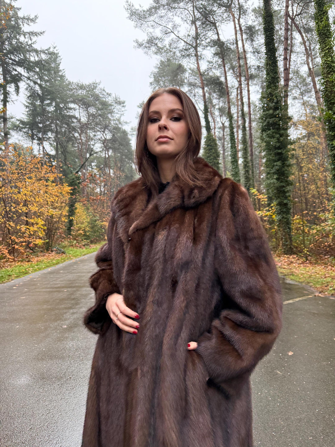 Saga Mink Fur Coat, L/XL Size, Brown Mink Coat, Vintage Fur Coat, Women's Fur Coat, Real Fur Coat, Saga Mink Coat, Thick Fur Coat, Long Coat