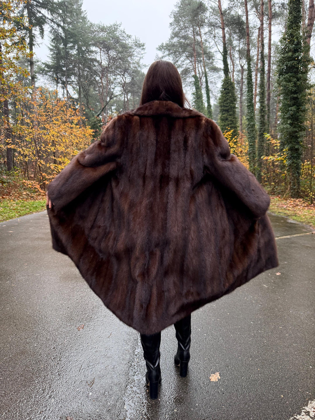 Saga Mink Fur Coat, L/XL Size, Brown Mink Coat, Vintage Fur Coat, Women's Fur Coat, Real Fur Coat, Saga Mink Coat, Thick Fur Coat, Long Coat