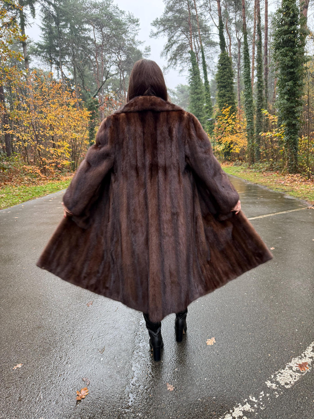 Saga Mink Fur Coat, L/XL Size, Brown Mink Coat, Vintage Fur Coat, Women's Fur Coat, Real Fur Coat, Saga Mink Coat, Thick Fur Coat, Long Coat