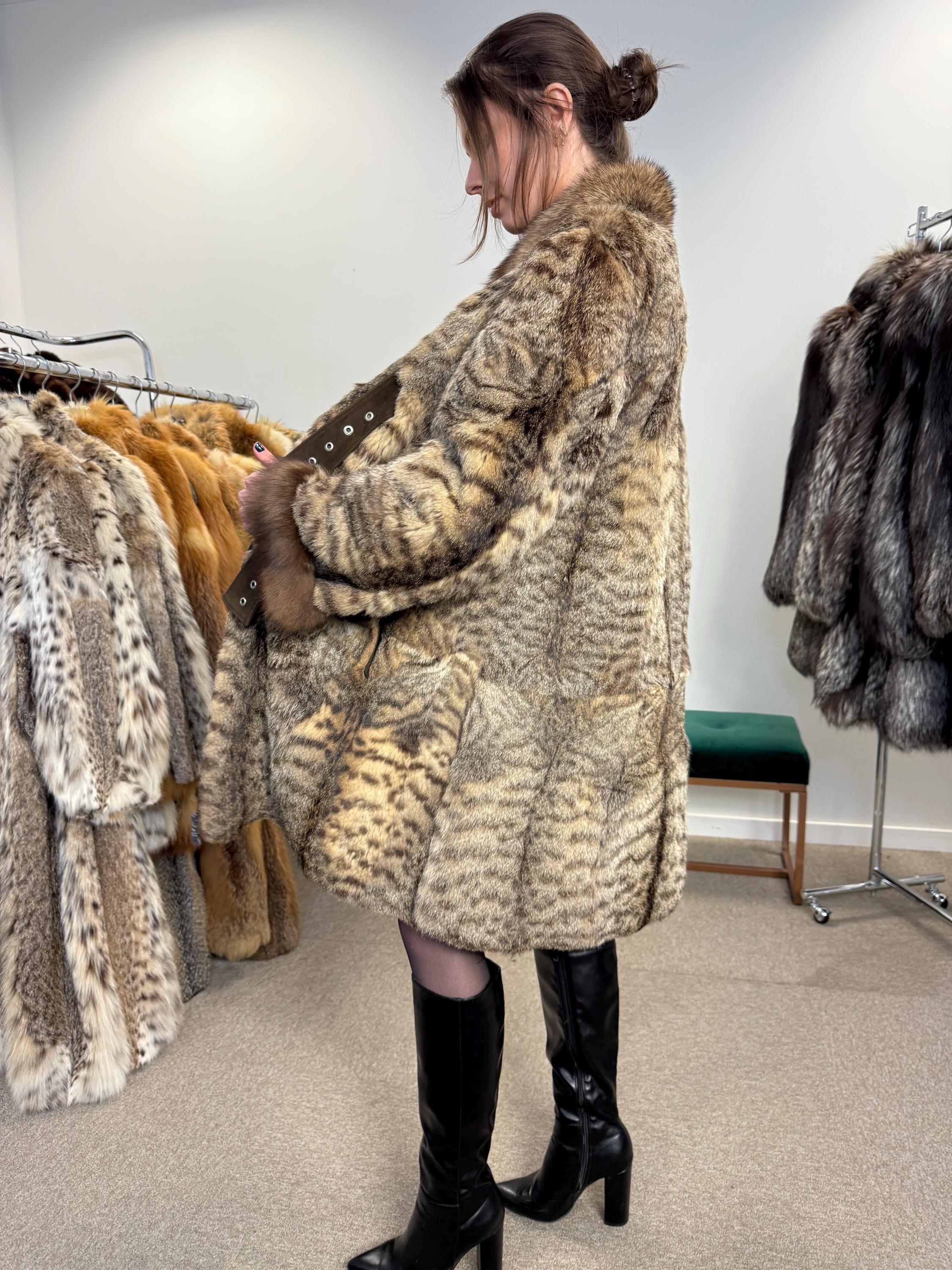 Lynx Fur Coat, Large Size, Vintage Fur Coat, Real Lynx Coat, Lynx Fur, Women's Fur Coat, Fur Coat, Real Fur Coat, Fur Coat Lynx, Lynx Coat