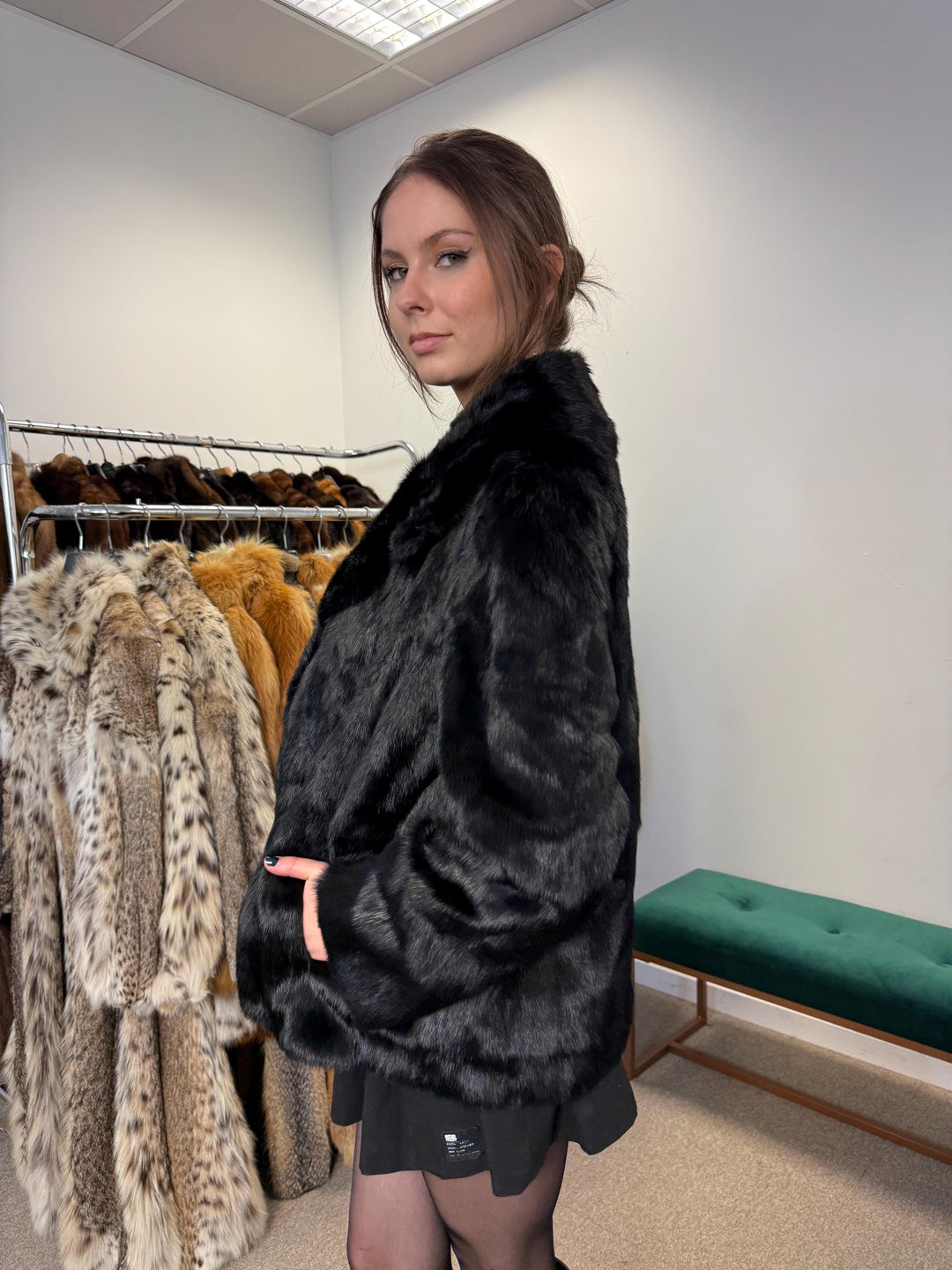 Black Mink Fur Jacket, XXL Size, Mink Coat, Real Fur Coat, Womens Fur Coat, Mink Coat, Fur Coats, Mink Fur Coat, Black Mink, Black Mink Coat