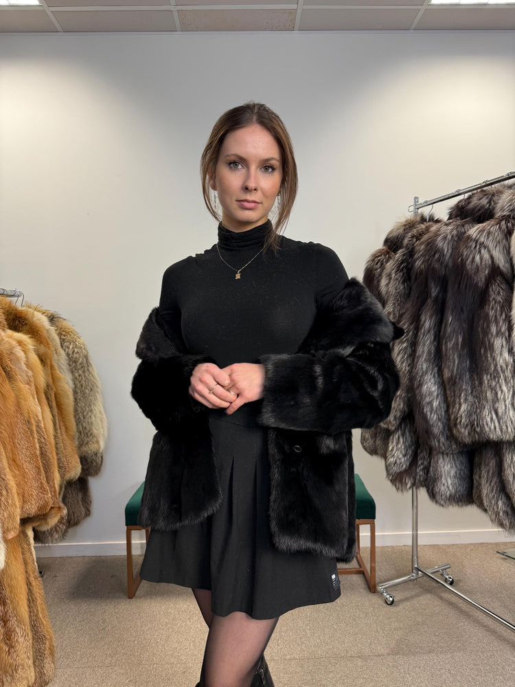 Black Mink Fur Jacket, XXL Size, Mink Coat, Real Fur Coat, Womens Fur Coat, Mink Coat, Fur Coats, Mink Fur Coat, Black Mink, Black Mink Coat