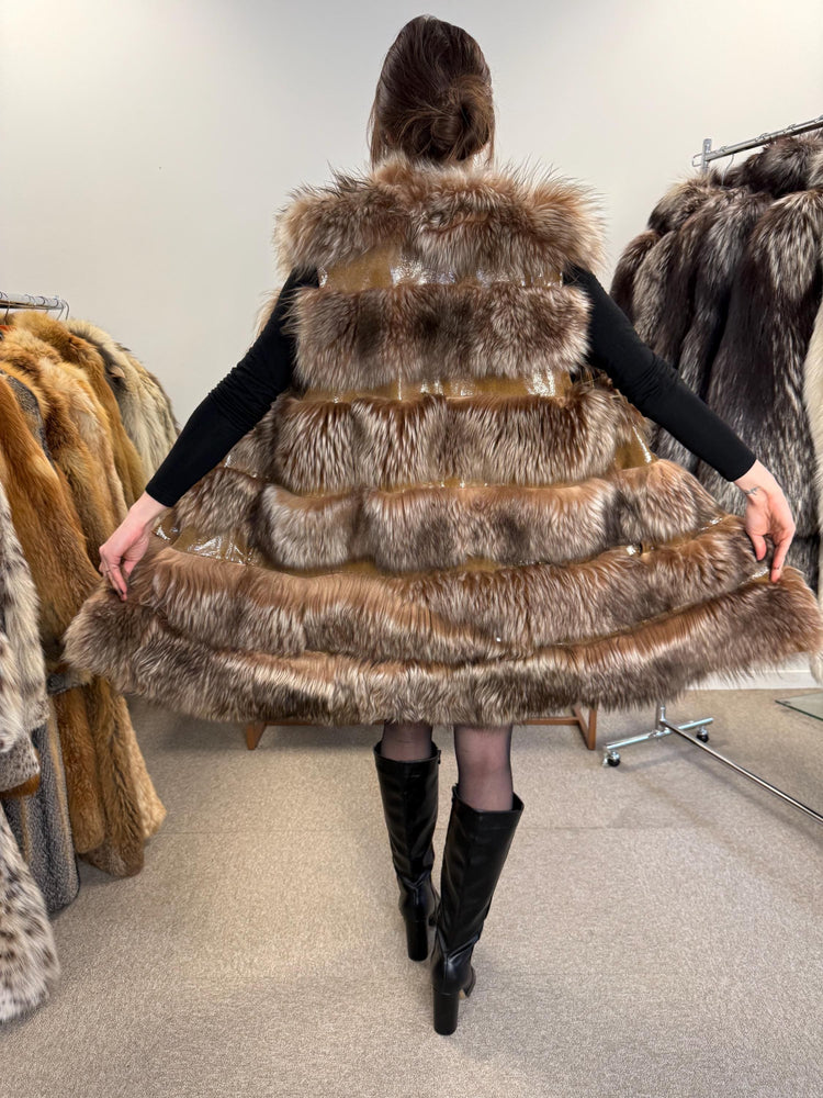 Lamb Fur Vest, Medium Size, Lamb Vest Women, Soft Fur Vest, Brown Lamb Fur, Vintage Fur Vest, New Condition Fur Vest, Real Lamb Fur Vest