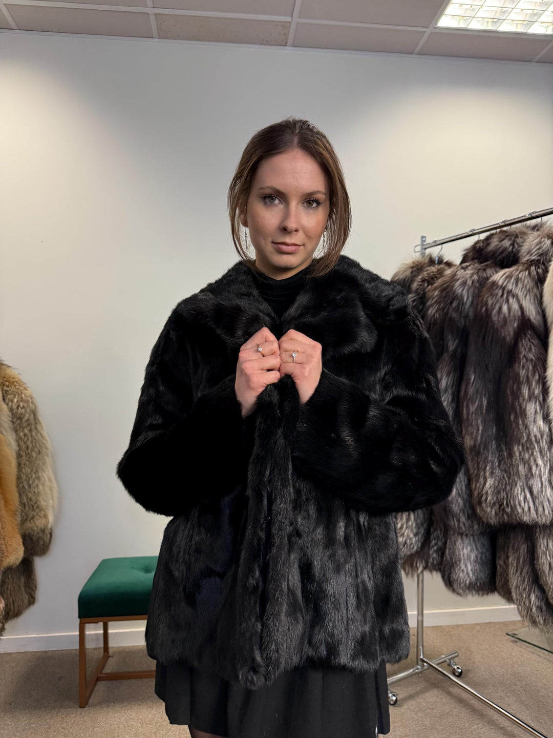 Brown Rabbit Fur Coat, Small Size, Rabbit Fur Coat, Vintage Fur Coat, Real Fur Coat, Real Rabbit Fur, Women's Fur Coat, Thick Fur Coat, Fur