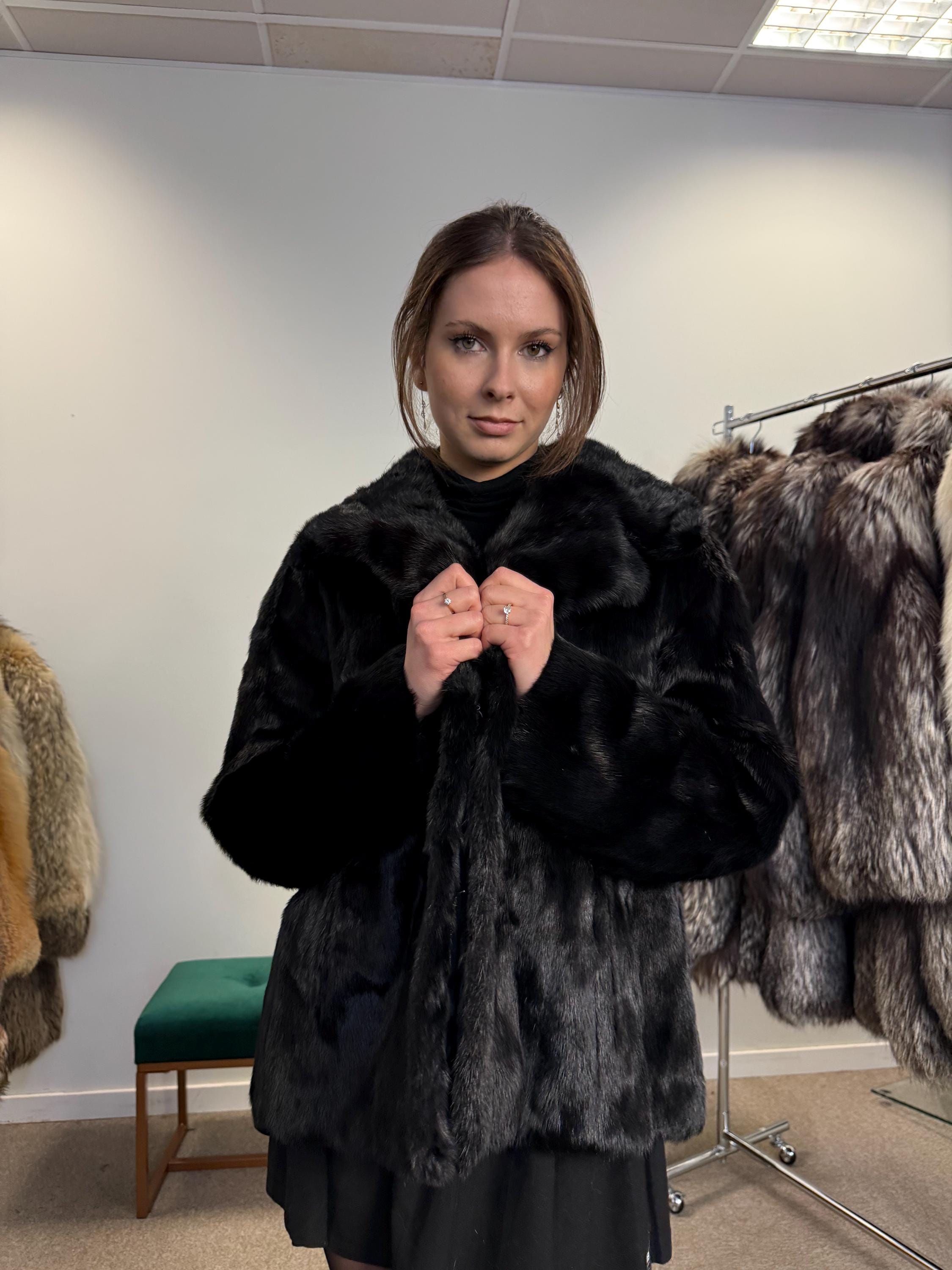 Brown Rabbit Fur Coat, Small Size, Rabbit Fur Coat, Vintage Fur Coat, Real Fur Coat, Real Rabbit Fur, Women's Fur Coat, Thick Fur Coat, Fur