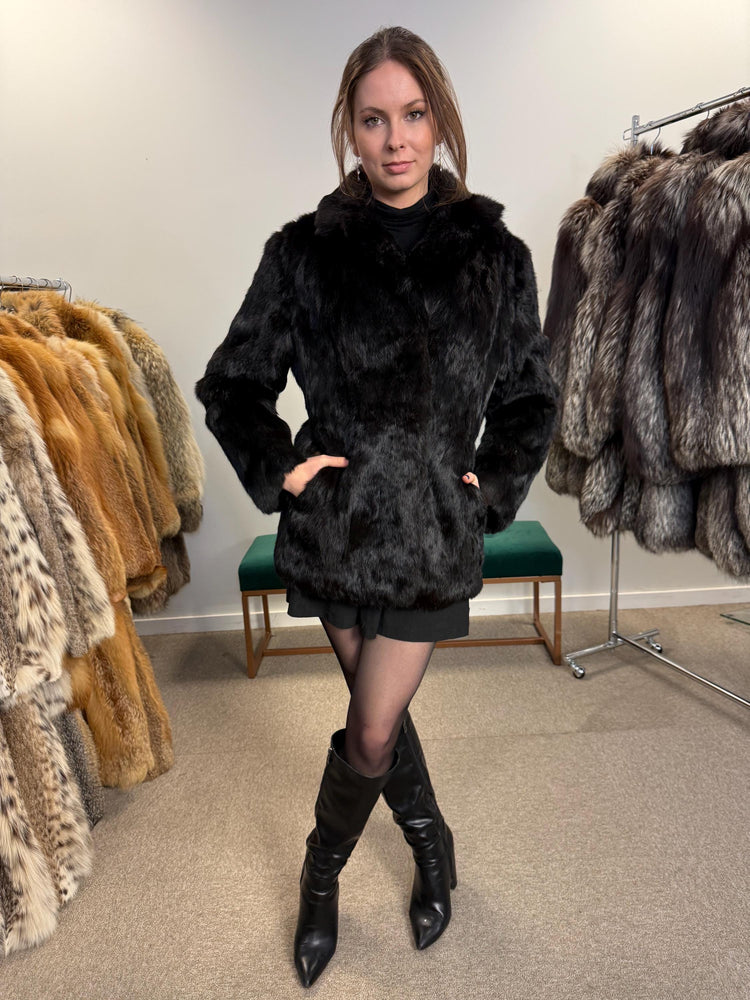 Brown Rabbit Fur Coat, Small Size, Rabbit Fur Coat, Vintage Fur Coat, Real Fur Coat, Real Rabbit Fur, Women's Fur Coat, Thick Fur Coat, Fur