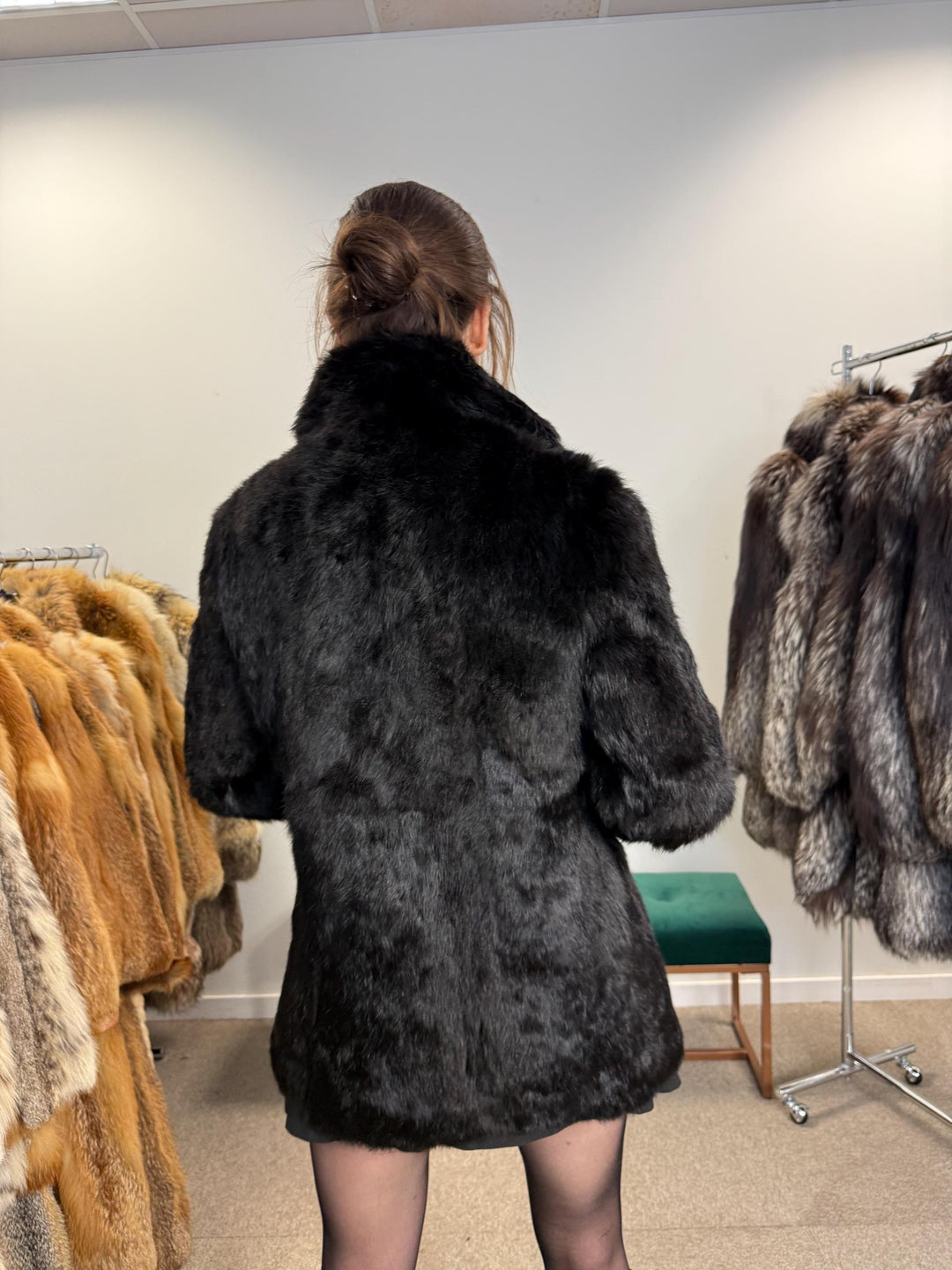 Brown Rabbit Fur Coat, Small Size, Rabbit Fur Coat, Vintage Fur Coat, Real Fur Coat, Real Rabbit Fur, Women's Fur Coat, Thick Fur Coat, Fur