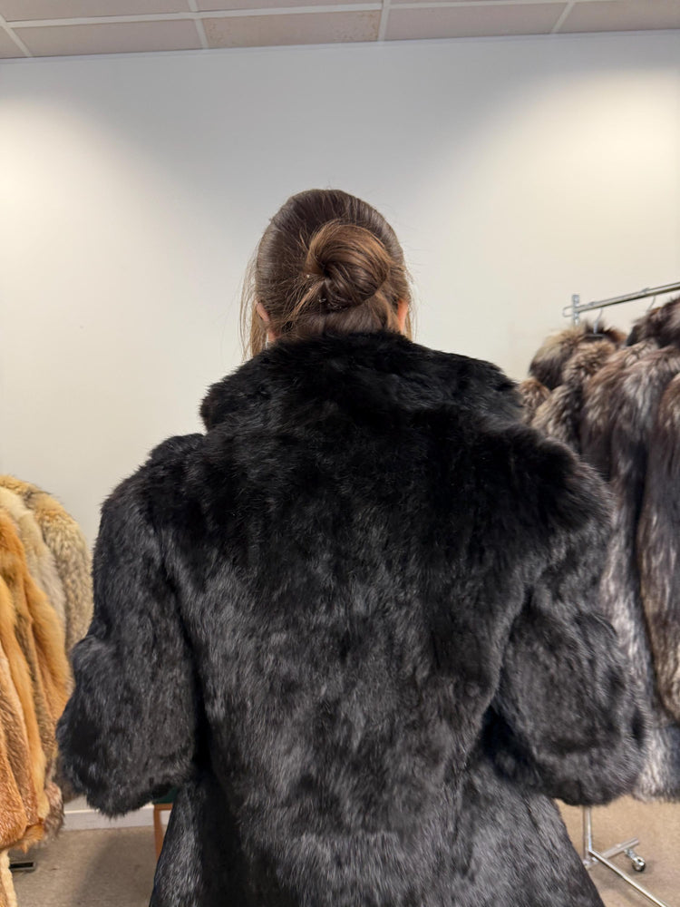 Brown Rabbit Fur Coat, Small Size, Rabbit Fur Coat, Vintage Fur Coat, Real Fur Coat, Real Rabbit Fur, Women's Fur Coat, Thick Fur Coat, Fur