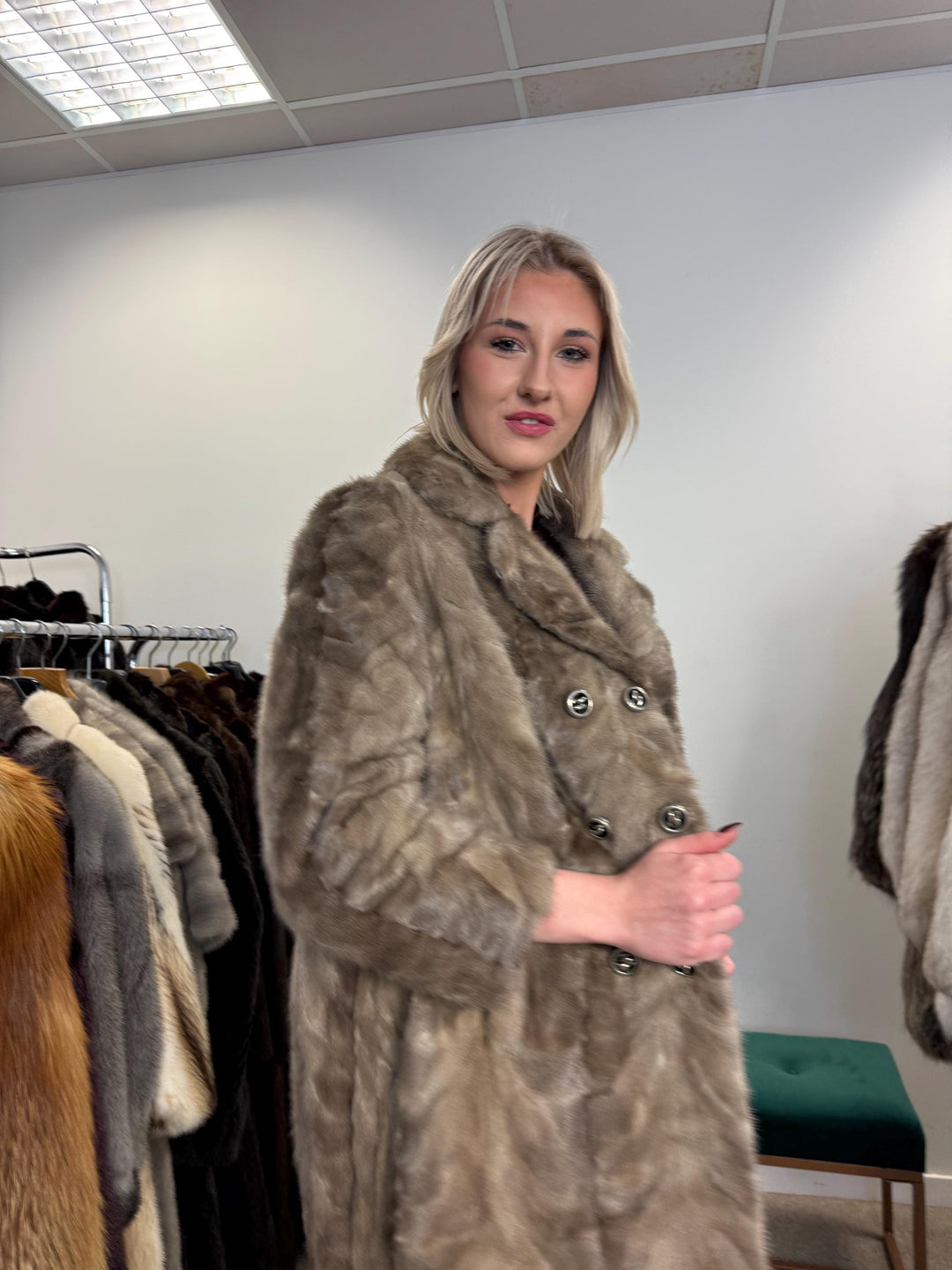 Grey Mink Fur Coat, Medium Size, Vintage Fur Coat, Thick Mink Coat, Grey Mink Coat, Women's Fur Coat, Mink Fur, Real Fur Coat, Mink Coat