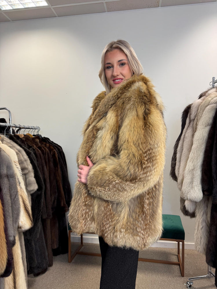 Outlet Red Fox Fur Coat, Medium Size, Vintage Fur Coat, Fur Coats Women, Real Fox Coat, Fox Fur Jacket, Fur, Fox Coat, Red Fox, Real Fur