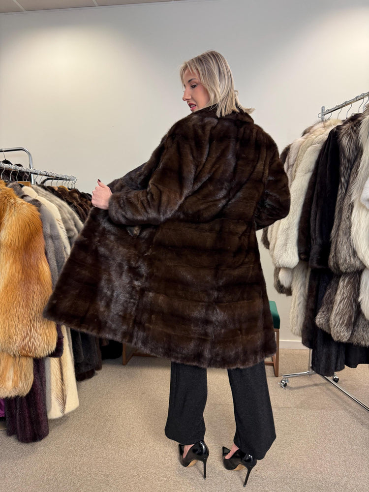 Natural Brown Mink Coat, Small Size, Vintage Fur Coat, Mink Fur Coat, Fur Coat Women, Real Fur Coat, Soft Fur Coat, Brown Mink Coat, Real