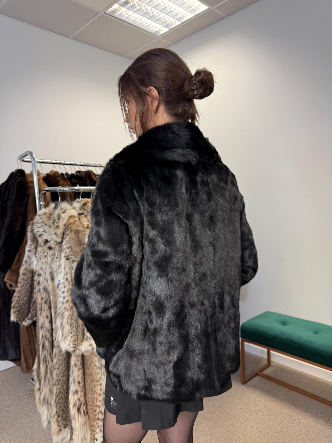 Black Mink Fur Jacket, XXL Size, Mink Coat, Real Fur Coat, Womens Fur Coat, Mink Coat, Fur Coats, Mink Fur Coat, Black Mink, Black Mink Coat