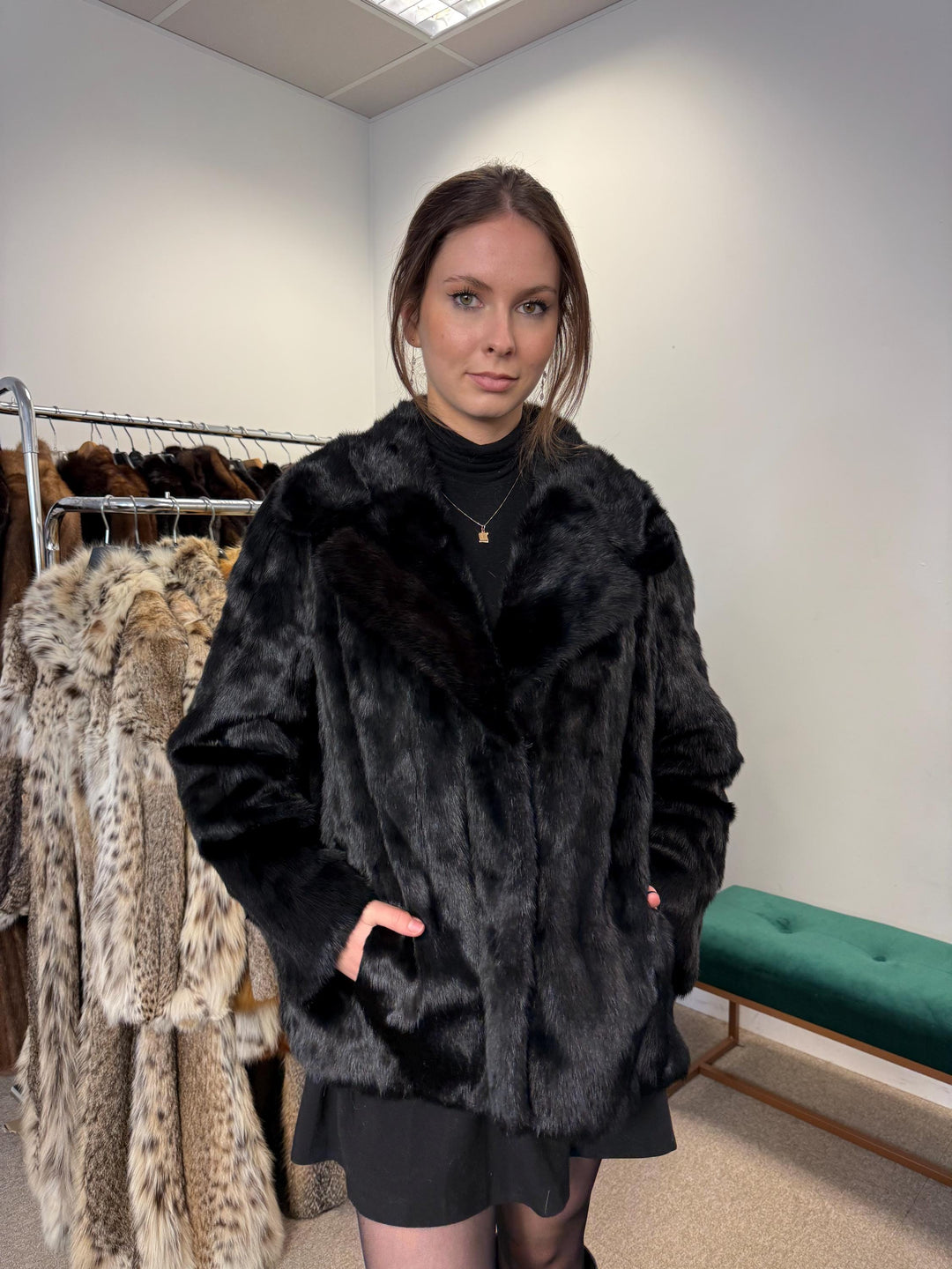 Black Mink Fur Jacket, XXL Size, Mink Coat, Real Fur Coat, Womens Fur Coat, Mink Coat, Fur Coats, Mink Fur Coat, Black Mink, Black Mink Coat