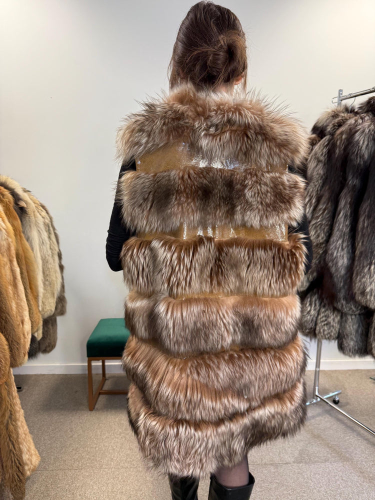 Lamb Fur Vest, Medium Size, Lamb Vest Women, Soft Fur Vest, Brown Lamb Fur, Vintage Fur Vest, New Condition Fur Vest, Real Lamb Fur Vest