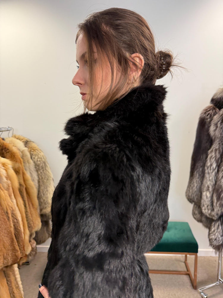 Brown Rabbit Fur Coat, Small Size, Rabbit Fur Coat, Vintage Fur Coat, Real Fur Coat, Real Rabbit Fur, Women's Fur Coat, Thick Fur Coat, Fur