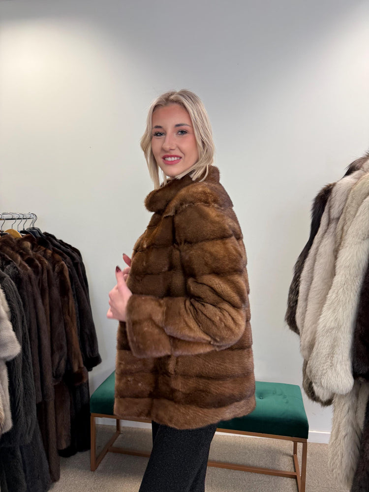 New Pastel Mink Jacket, XS/S Size, Real Mink Fur Coat, Vintage Fur Coat, Mink Fur Jacket, Pastel Mink, Women's Fur Jacket, Mink Coat Fur