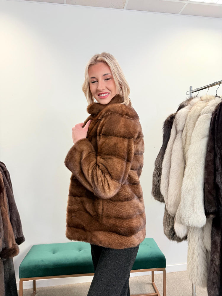 New Pastel Mink Jacket, XS/S Size, Real Mink Fur Coat, Vintage Fur Coat, Mink Fur Jacket, Pastel Mink, Women's Fur Jacket, Mink Coat Fur