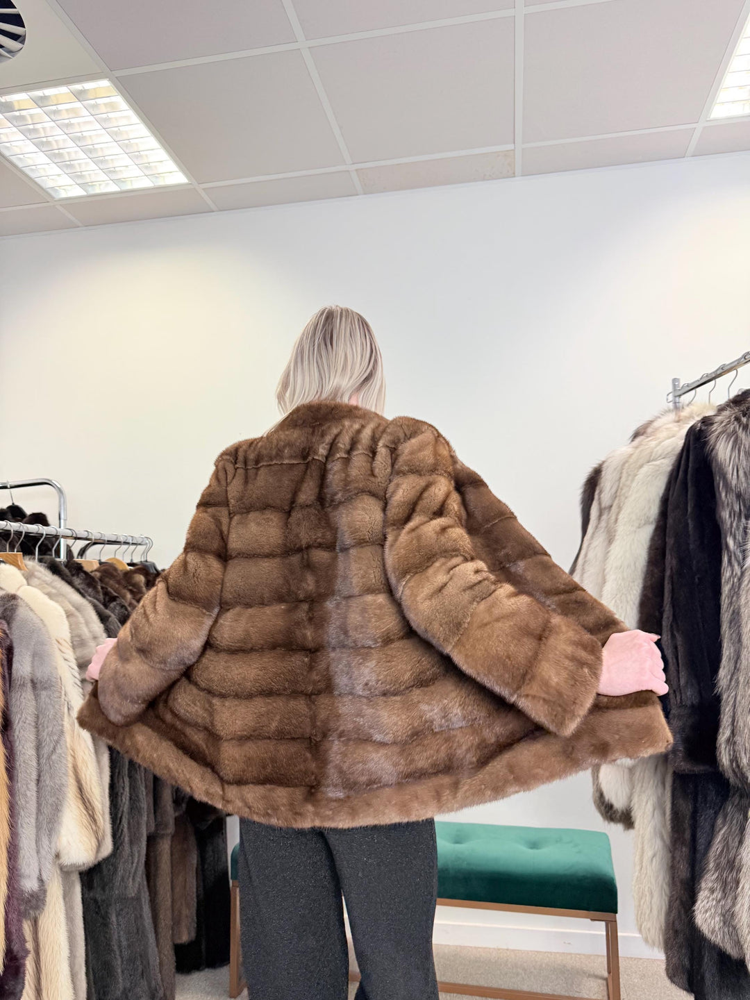 New Pastel Mink Jacket, XS/S Size, Real Mink Fur Coat, Vintage Fur Coat, Mink Fur Jacket, Pastel Mink, Women's Fur Jacket, Mink Coat Fur