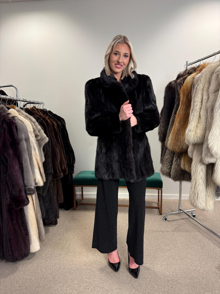 Dark Brown Mink Coat, M/L Size, Mink Coat, Real Fur Coat, Fur Coats, Mink Fur Coat, Brown Mink, Fur Coat, Fur Coat Mink, Saga Fur Mink Coat