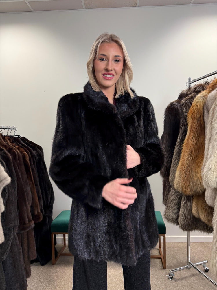 Dark Brown Mink Coat, M/L Size, Mink Coat, Real Fur Coat, Fur Coats, Mink Fur Coat, Brown Mink, Fur Coat, Fur Coat Mink, Saga Fur Mink Coat