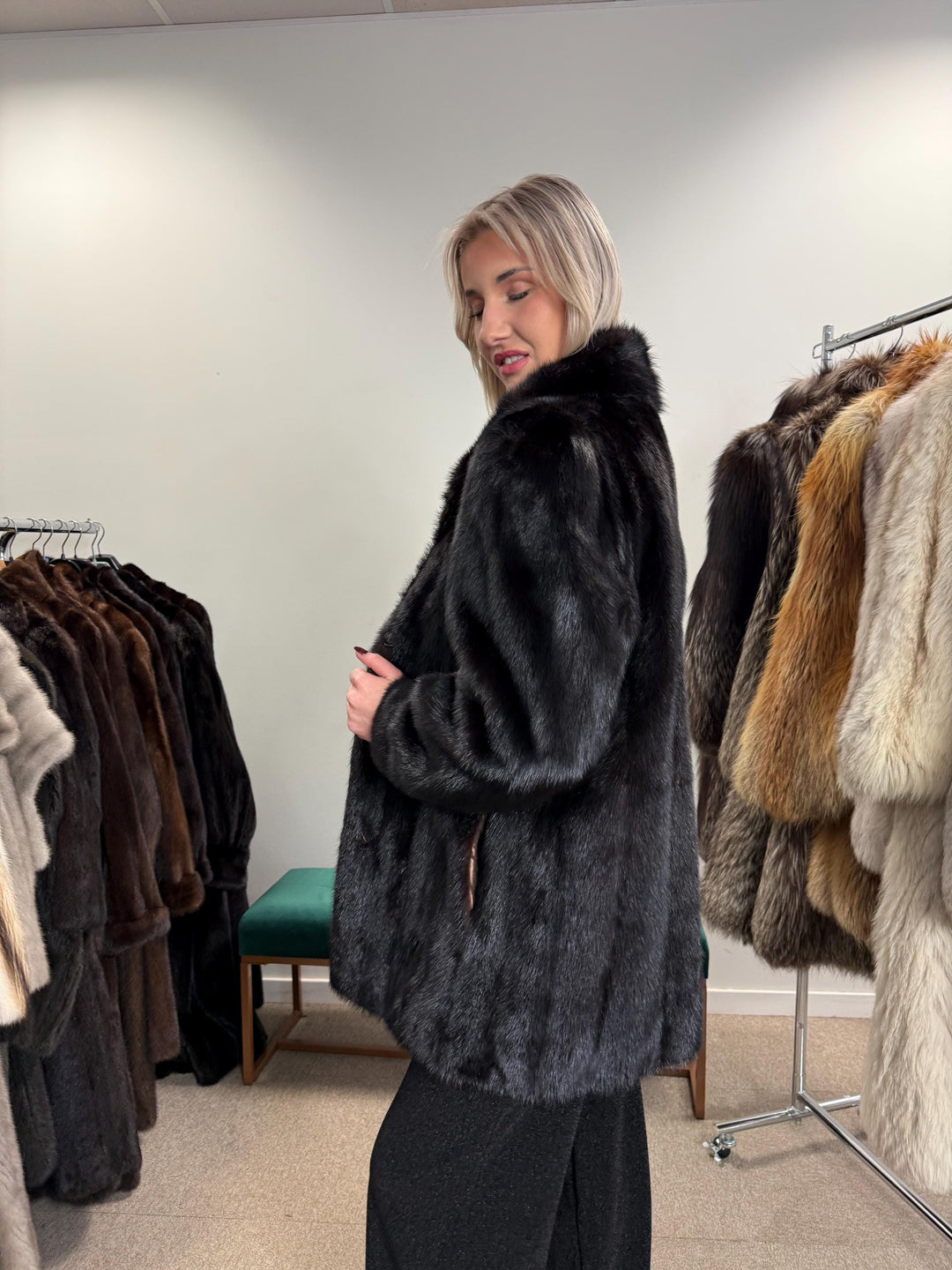 Dark Brown Mink Coat, M/L Size, Mink Coat, Real Fur Coat, Fur Coats, Mink Fur Coat, Brown Mink, Fur Coat, Fur Coat Mink, Saga Fur Mink Coat