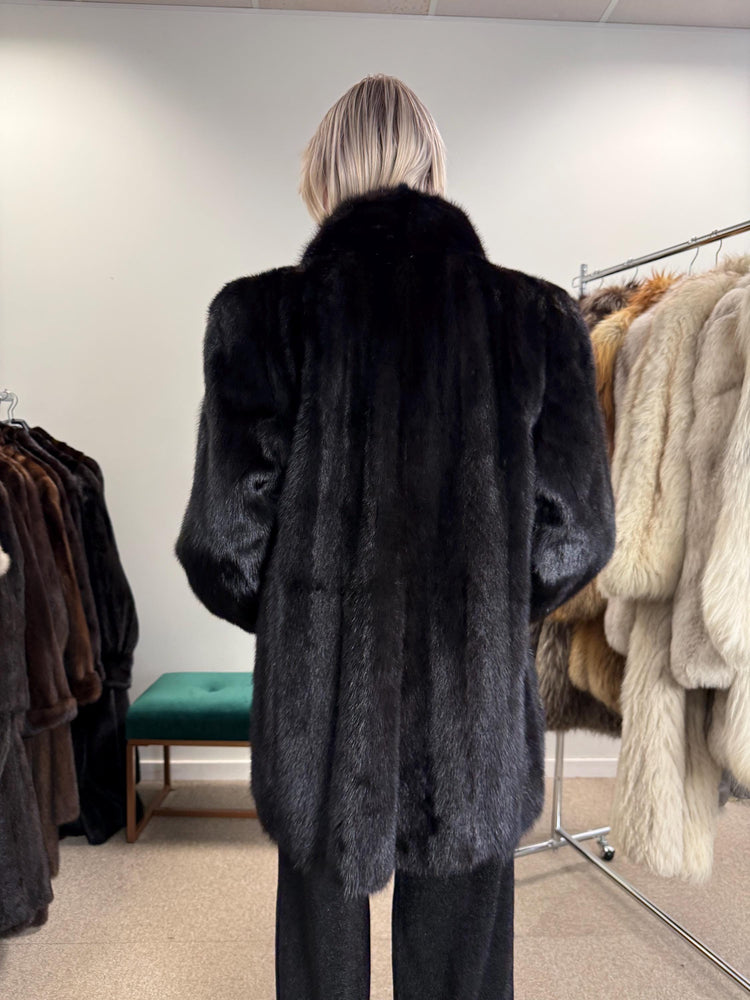 Dark Brown Mink Coat, M/L Size, Mink Coat, Real Fur Coat, Fur Coats, Mink Fur Coat, Brown Mink, Fur Coat, Fur Coat Mink, Saga Fur Mink Coat