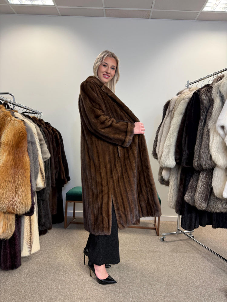 Swinger Mink Fur Coat, Large Size, Long Mink Coat, Vintage Fur Coat, Fur Coat Mink, Mink Coat Women, Luxury Fur Coat, Brown Fur Coat, Mink