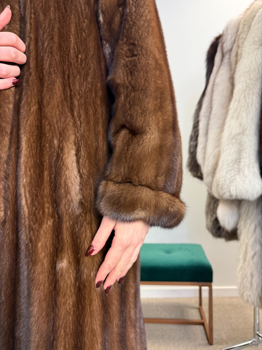 Swinger Mink Fur Coat, Large Size, Long Mink Coat, Vintage Fur Coat, Fur Coat Mink, Mink Coat Women, Luxury Fur Coat, Brown Fur Coat, Mink