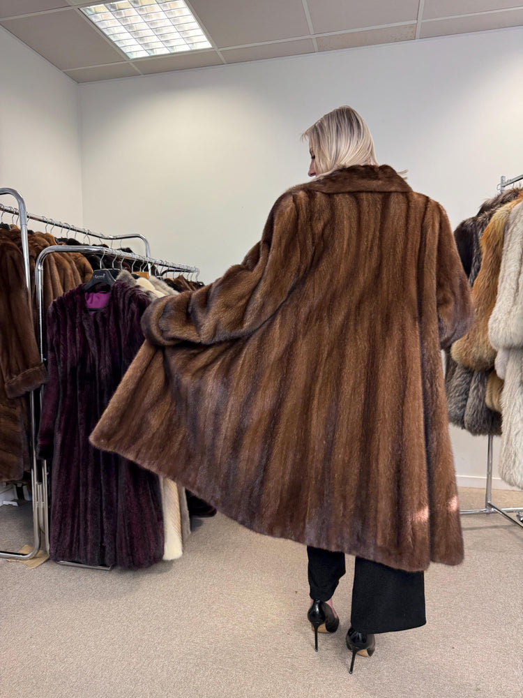 Soft Brown Mink Fur Coat, 3XL Size, Demi-Buff Fur Coat, Women's Fur Coat, Vintage Fur Coat, Real Fur Coat, Real Mink Coat, Mink Coat Brown