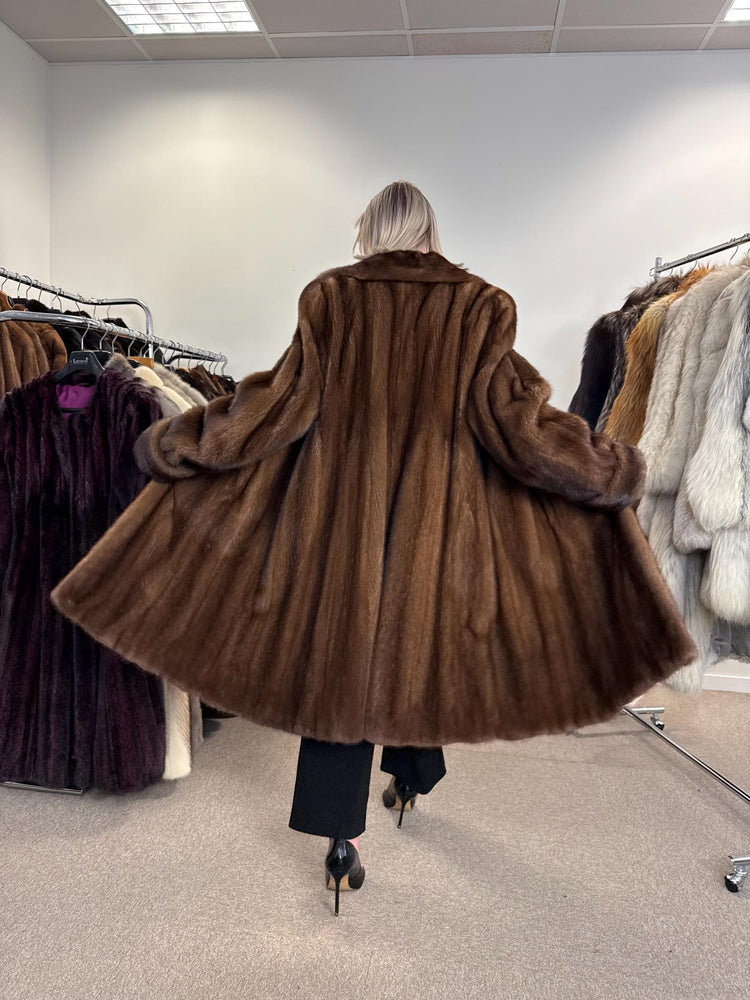 Soft Brown Mink Fur Coat, 3XL Size, Demi-Buff Fur Coat, Women's Fur Coat, Vintage Fur Coat, Real Fur Coat, Real Mink Coat, Mink Coat Brown