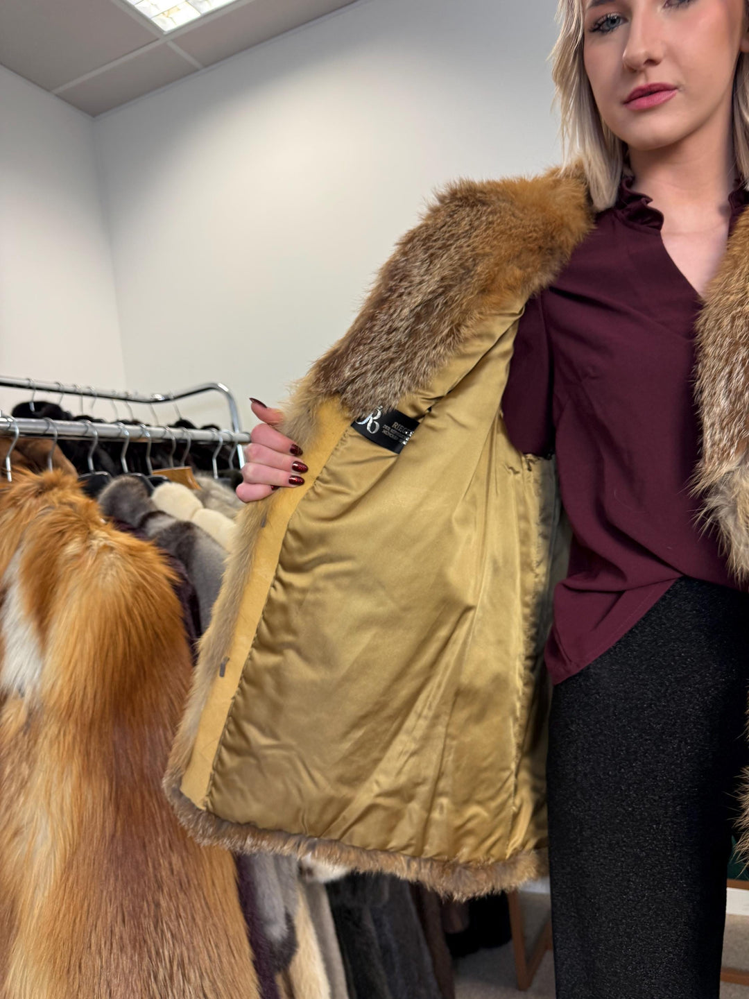 Red Fox Fur Coat, XL Size, Fur Coat, Fluffy Fox Coat, Red Fox, Real Fur, Vintage Fur Coat, Fur Coats Women, Real Fox Coat, Fox Fur Real