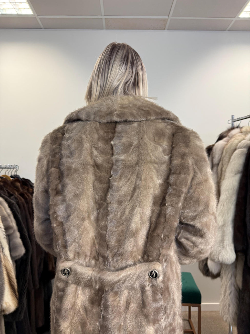Grey Mink Fur Coat, Medium Size, Vintage Fur Coat, Thick Mink Coat, Grey Mink Coat, Women's Fur Coat, Mink Fur, Real Fur Coat, Mink Coat