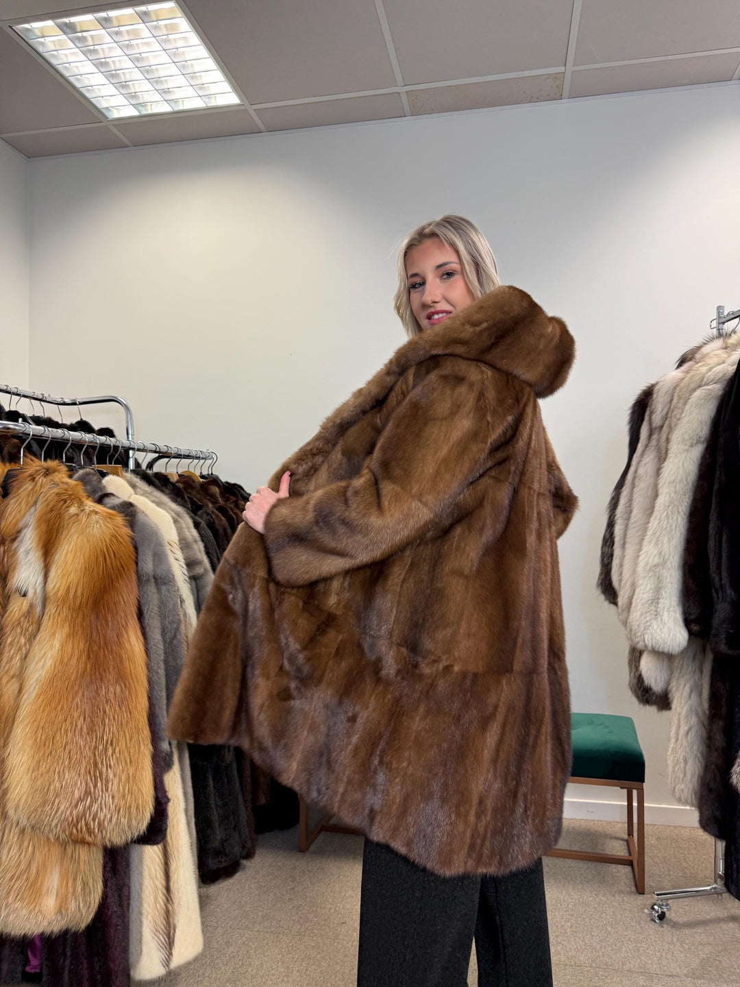 New Mink Fur Coat, XL Size, Mink Fur Coat, Real Fur Coat, Mink Coat Women, Luxury Mink Coat, Brown Mink Fur, Vintage Fur Coat, Soft Fur Coat