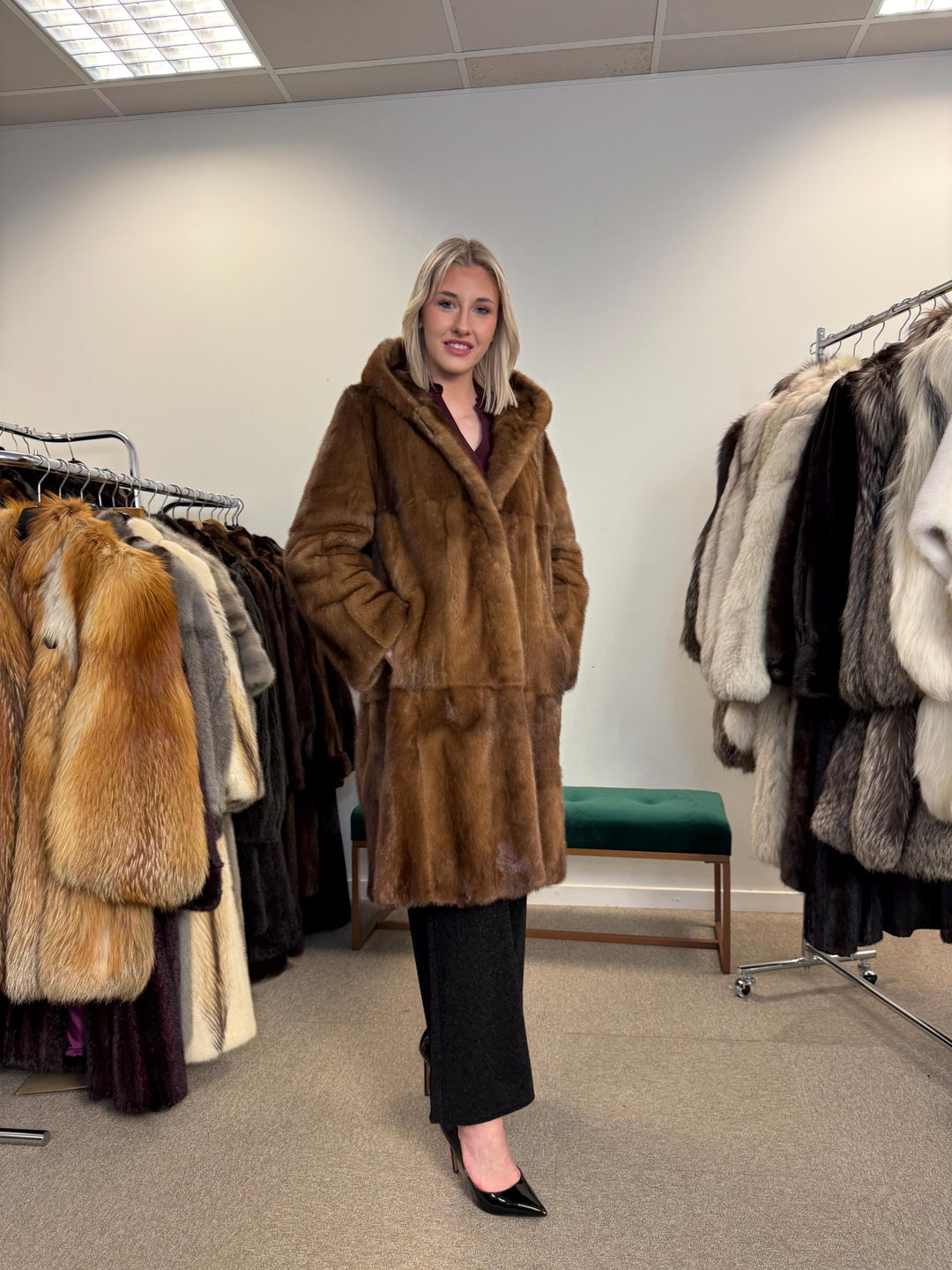 New Mink Fur Coat, XL Size, Mink Fur Coat, Real Fur Coat, Mink Coat Women, Luxury Mink Coat, Brown Mink Fur, Vintage Fur Coat, Soft Fur Coat